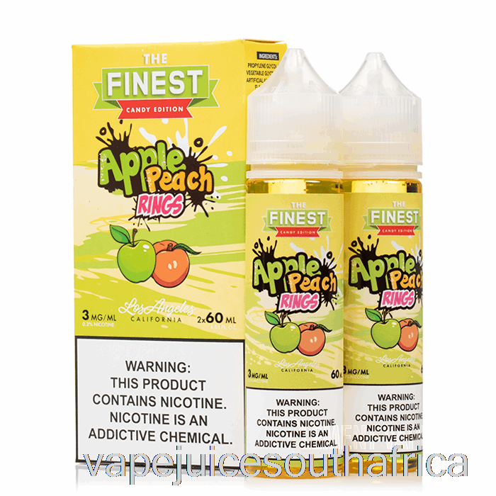Vape Juice South Africa Apple Peach Sour Rings - The Finest Candy Edition - 120Ml 0Mg